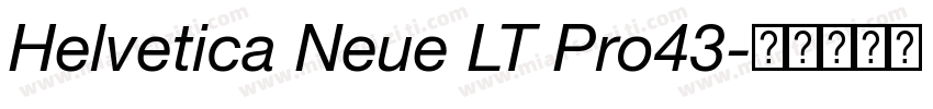Helvetica Neue LT Pro43字体转换